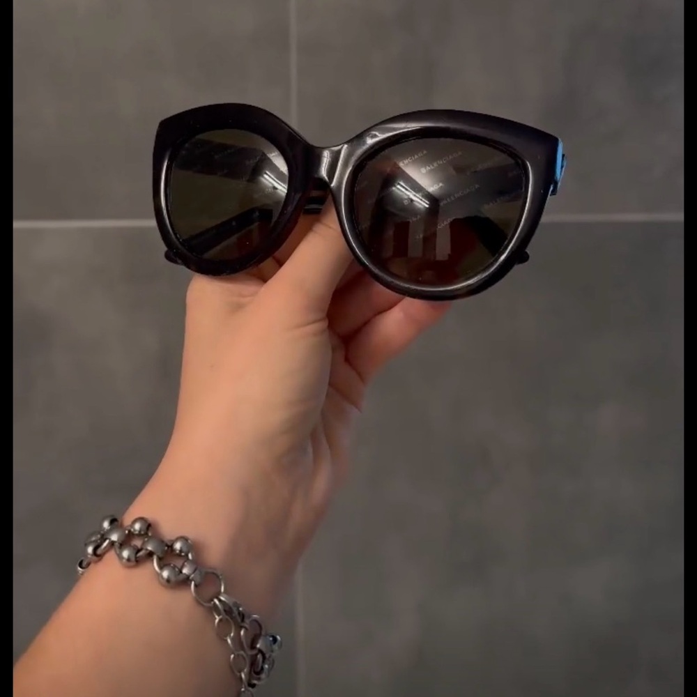 Balenciaga 54mm All-Over Logo Lens Cat Eye